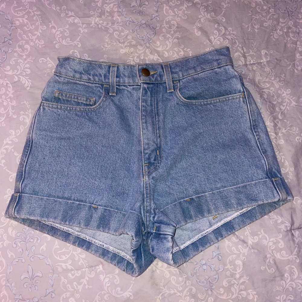 american apparel denim shorts